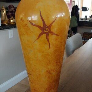 Art glass vase, 20" tall